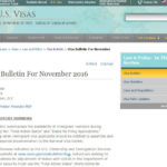 VISA BULLETIN for November 2016