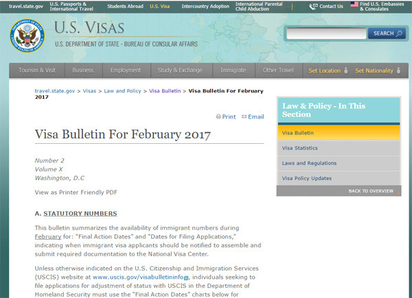 Visa Bulletin For Febuary 17 Hawaii Life やっぱりグリーンカードって結構大変blog